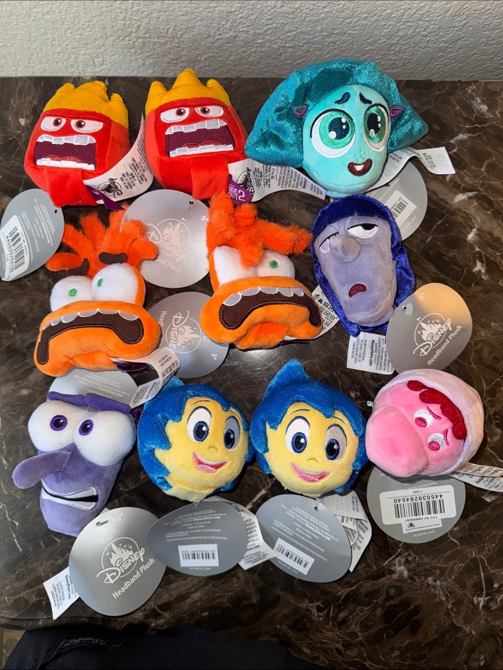 INSIDE OUT 2 HEADBAND PLUSHIES 
2 FOR 20 / 1 FOR 13